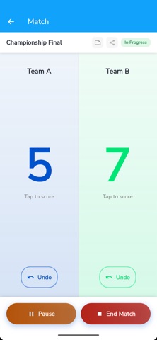 OneTap Scorekeeper - ScoreTab screenshot