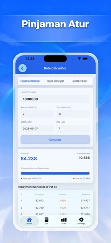Pinjaman Atur-Loan Calculator iPhone screenshot 5