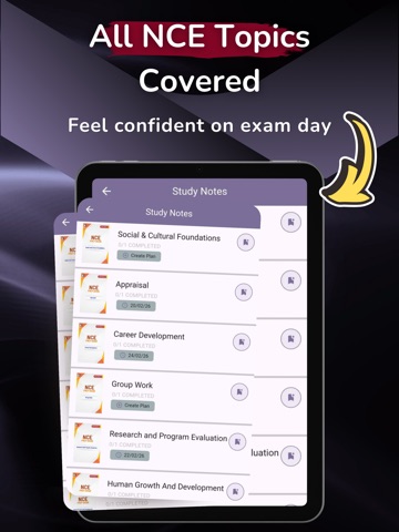 NCE Prep 2026: NCE Focus iPad screenshot