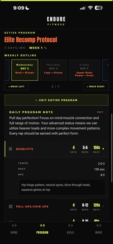 Endure FitApp screenshot