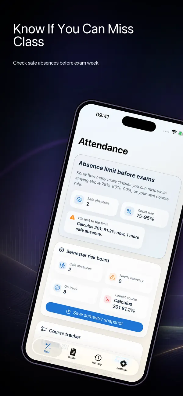 Screenshot #1 pour Attendance Rate Calculator
