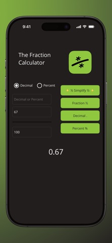 The Fraction Calculator screenshot