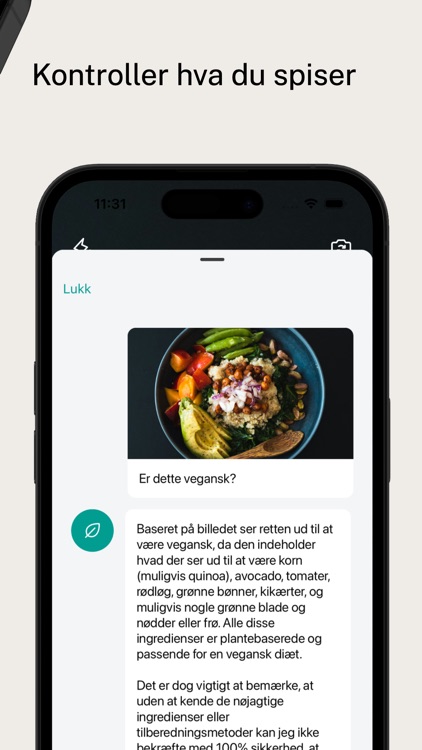 Er det vegansk? AI-skanner