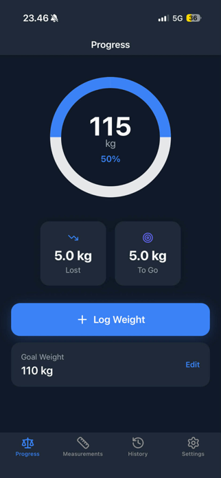 Weight and Body Tracker Screenshot 1 of 4
