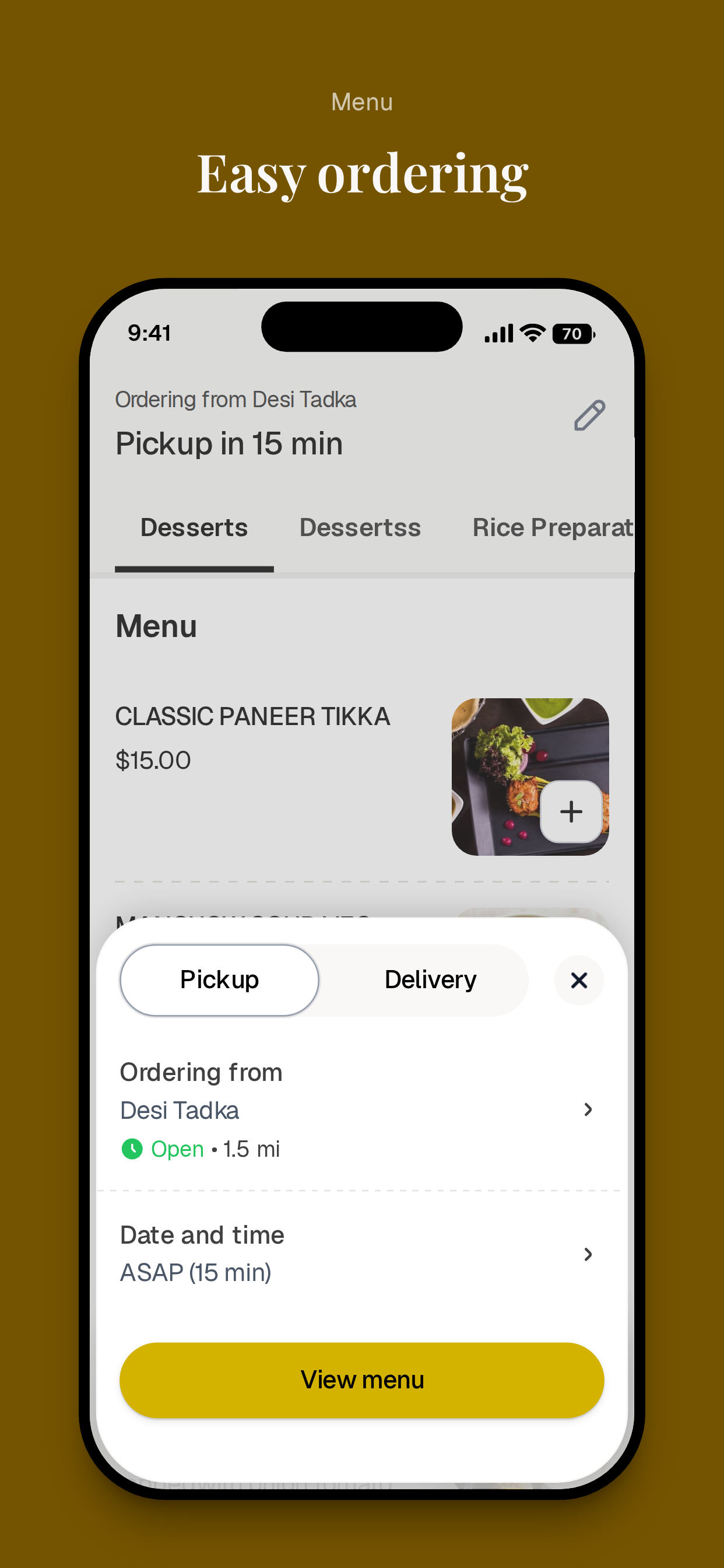DESI TADKA INDIAN RESTAURANT screenshot 3