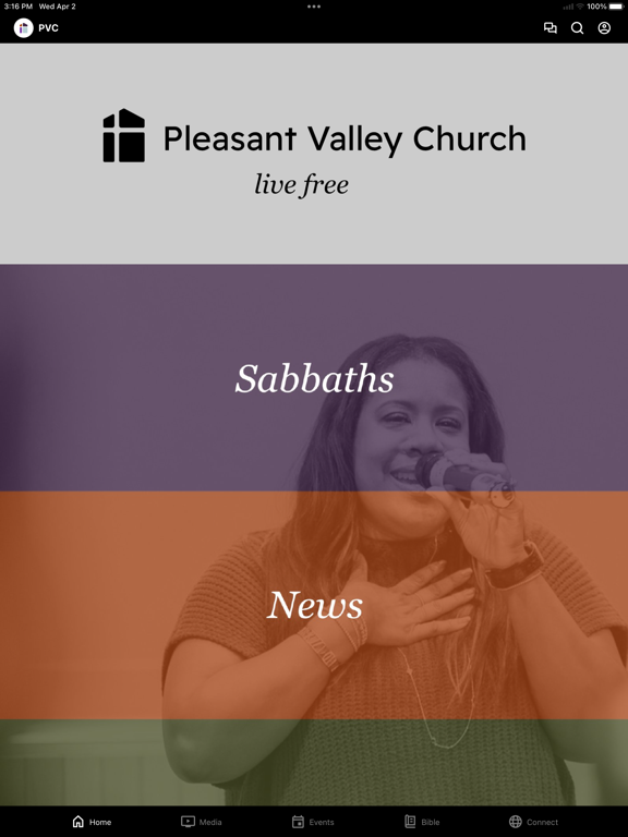 Pleasant Valley Church OR iPad screenshot 1 - Education app