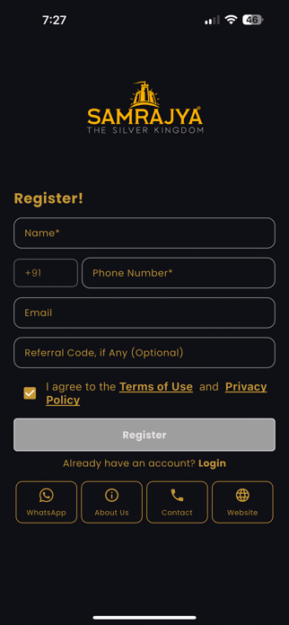 Samrajya Silvers App Screenshot 2 of 5