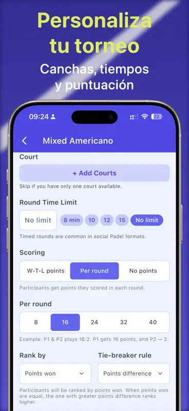 Padel Americano Generator screenshot 5 of 5