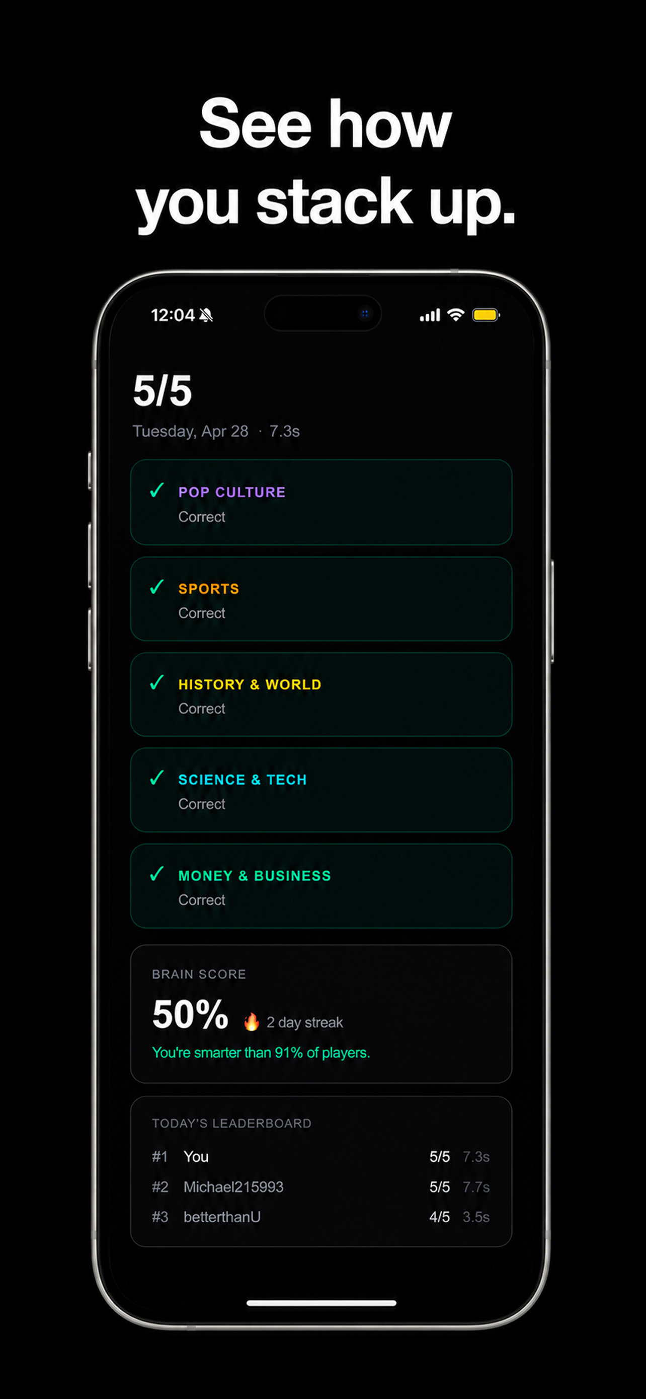 Brainmaxxing: Trivia & Ranks