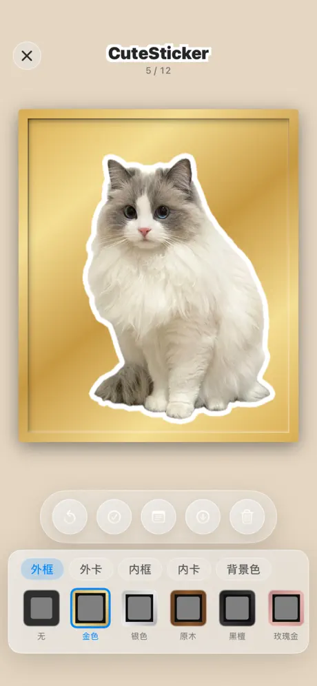 CuteSticker：拍照图片或者视频自动抠图可爱贴纸 应用截图