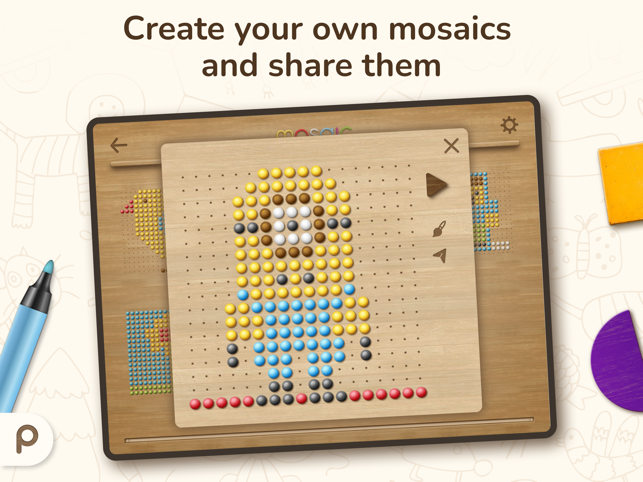 ‎Mosaic: peg puzzle for kids Screenshot