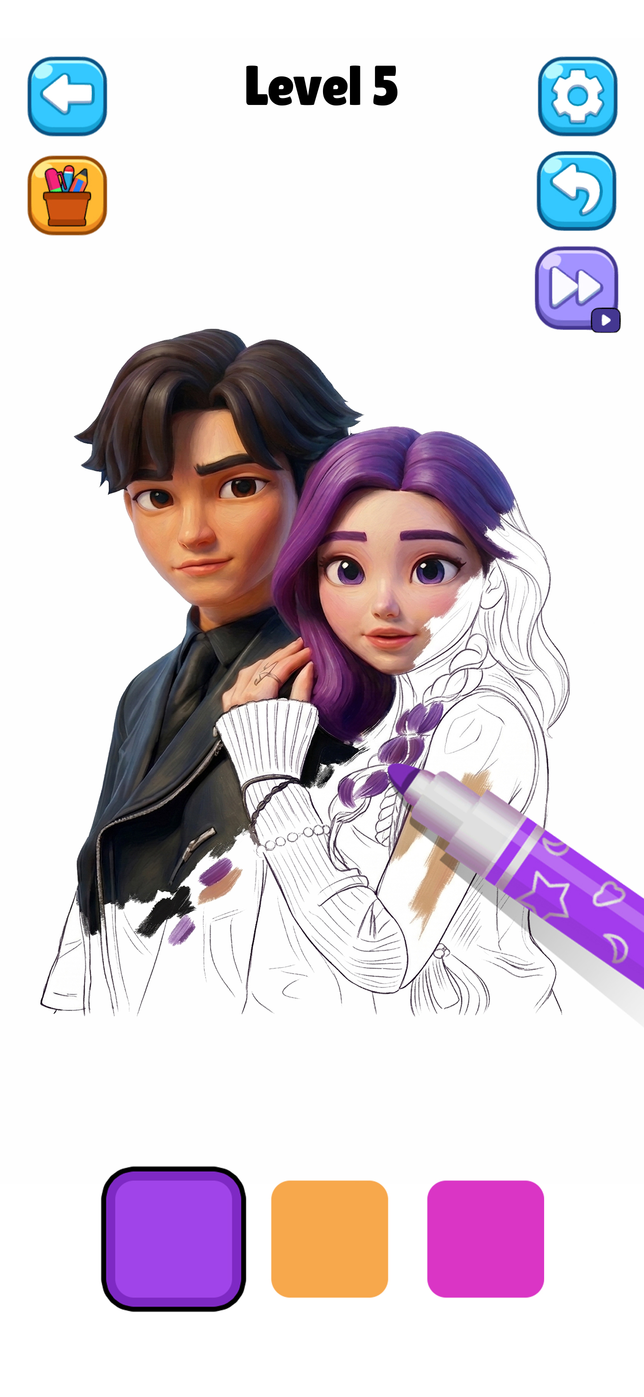 Love Coloring: Couple Draw Art