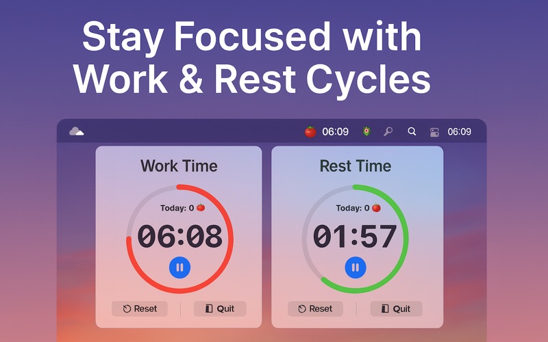Pomodoro Timer Lite app screenshot