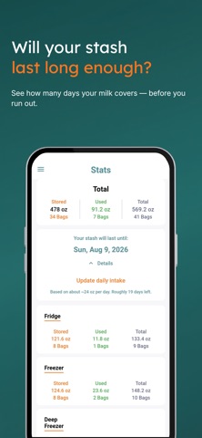 MilkBar: Breast Milk Tracker Screenshot 4 of 6