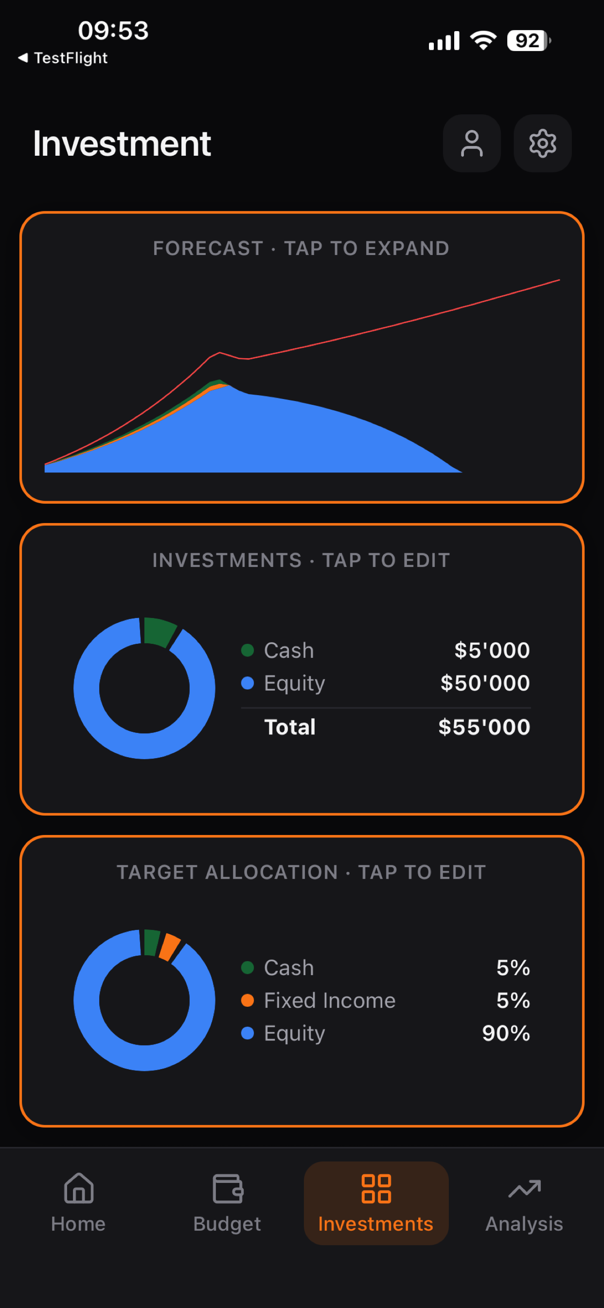 Dispono - Forecast Financials screenshot 2