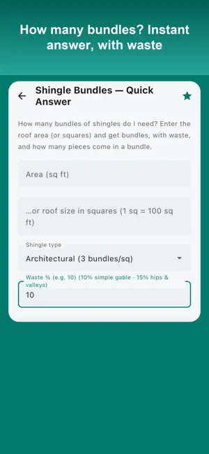 Roofing Calculator & Estimator screenshot 1