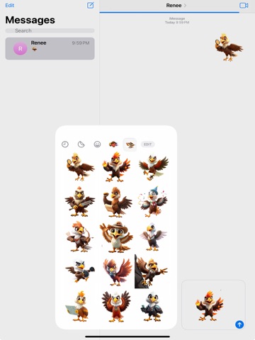 Daring Eagle Stickers iPad screenshot