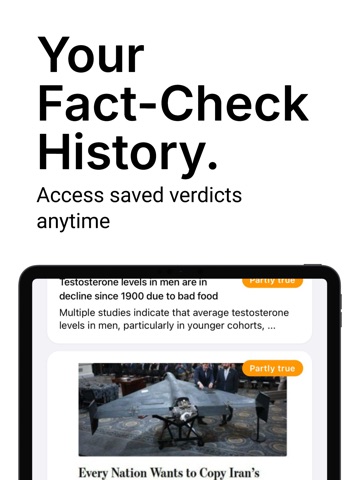 AI Fact Checker App iPad screenshot