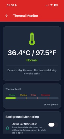 Phone Temperature iPhone screenshot