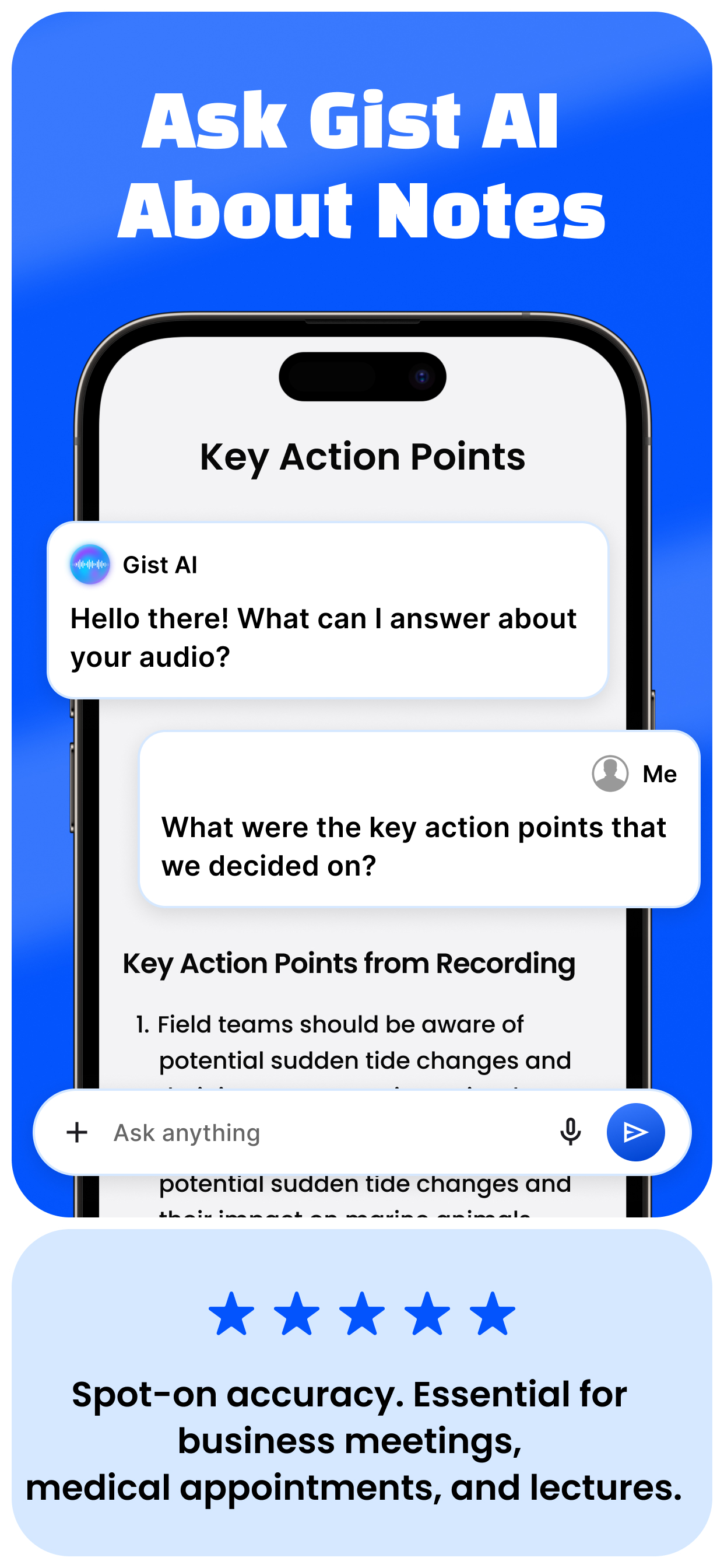 AI Voice Notes & Summary :Gist