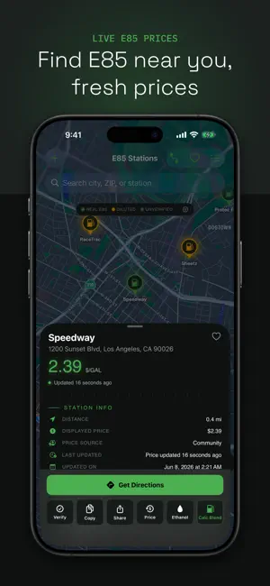 E85 App screenshot 2