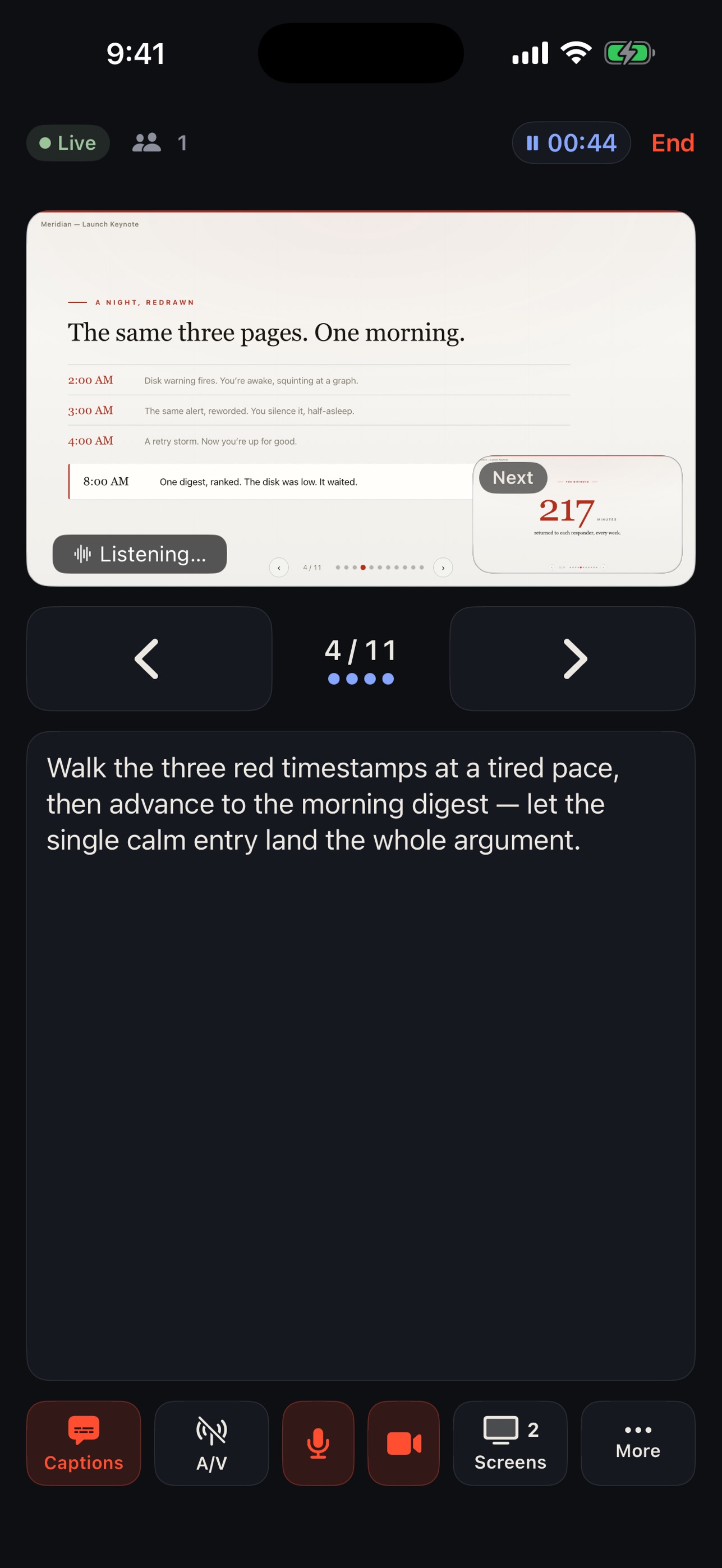 Screenshot 3 of cue - beyond slides