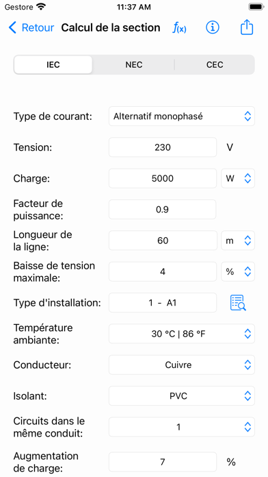 Screenshot #2 pour Calculs électriques