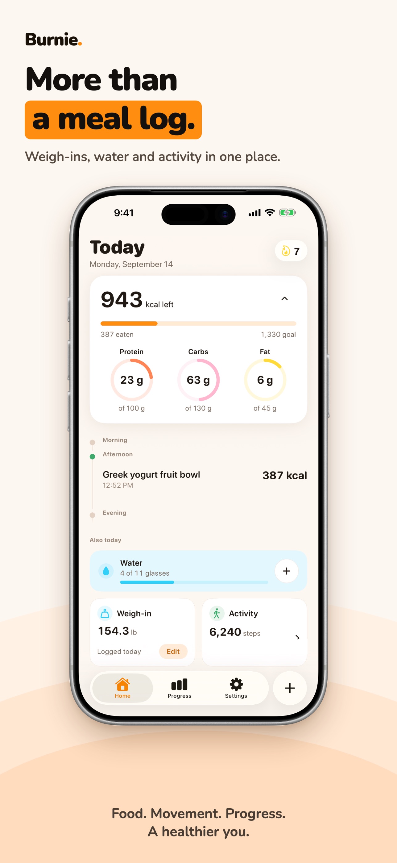 Screenshot 1 of Burnie: AI Calorie Tracker