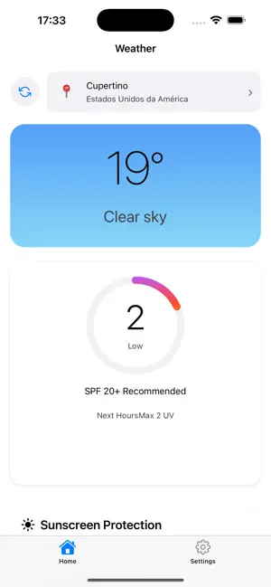 Weather Sunscreen screenshot 1