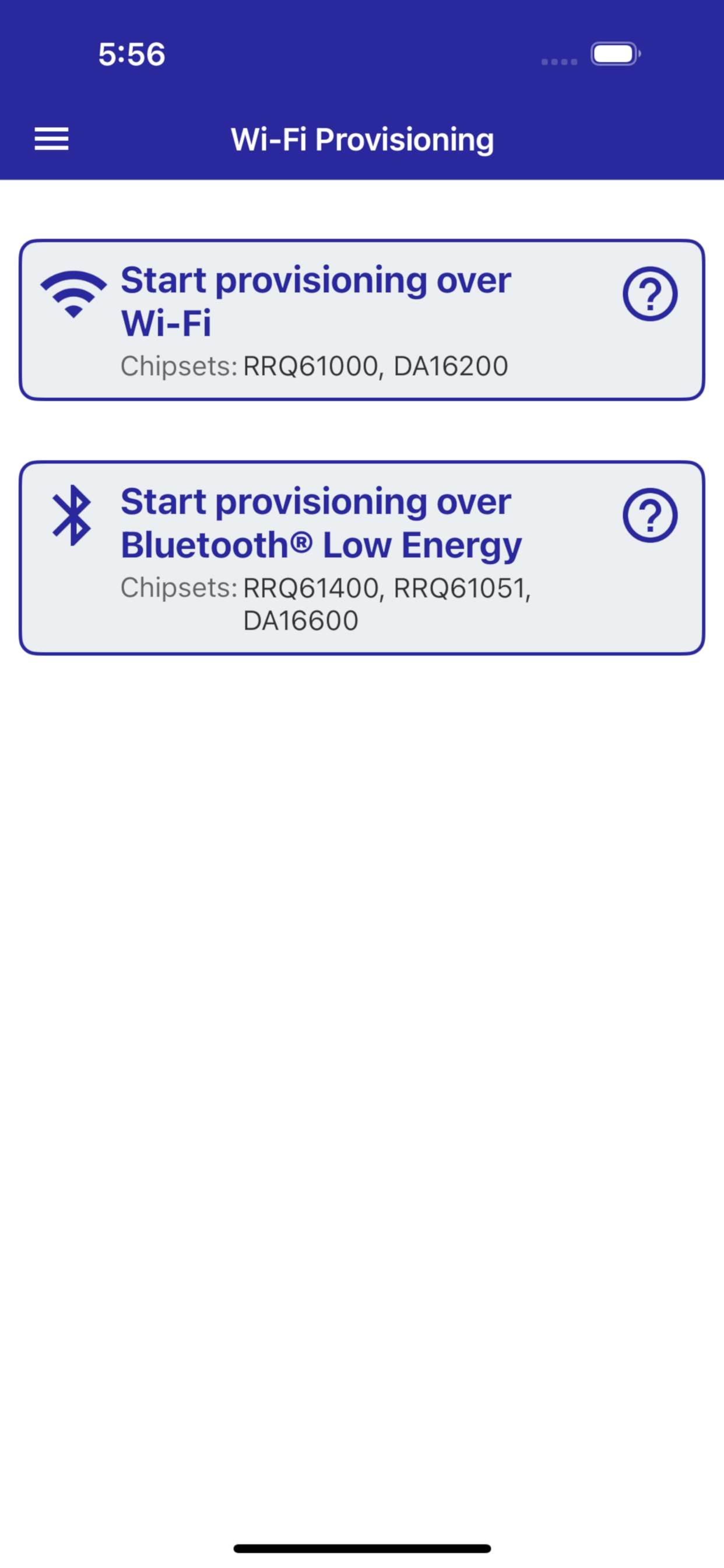 Renesas WiFiProvisioning