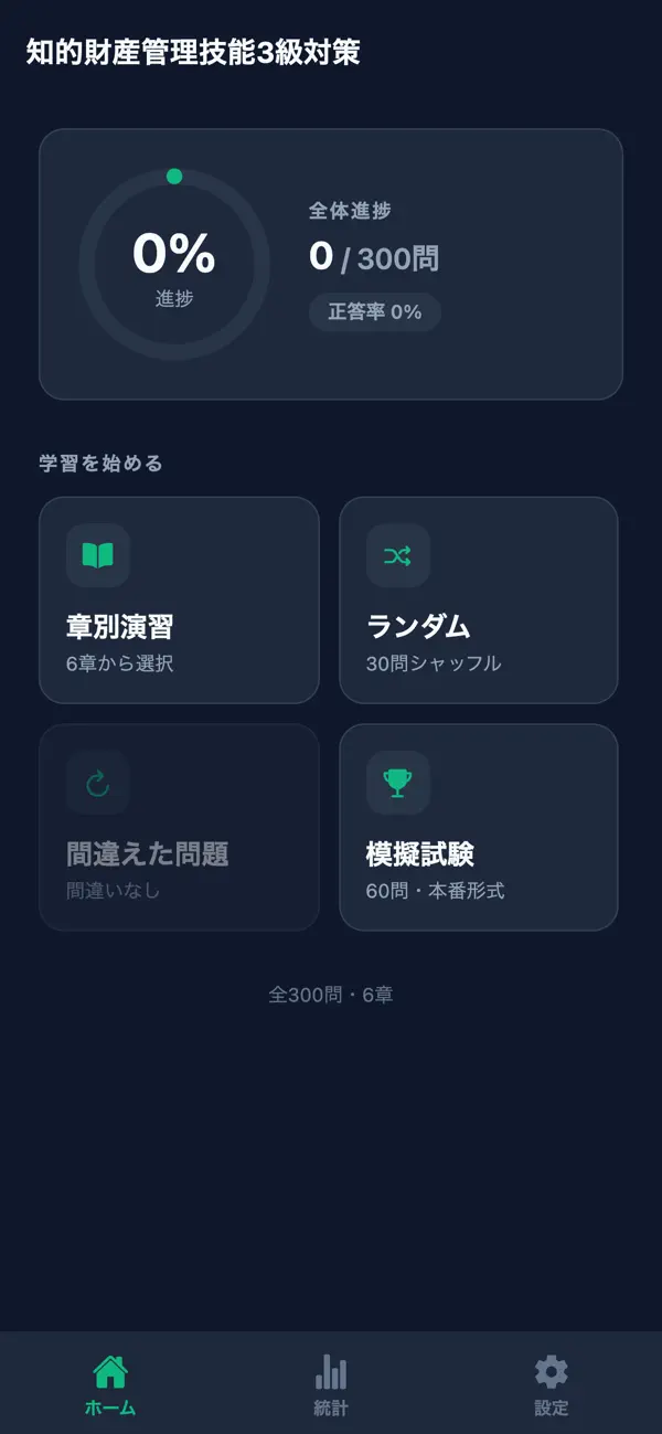 Screenshot #1 pour 知的財産管理技能3級対策