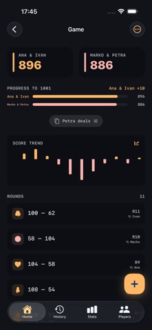 Bela Scores: Belote Counter iPhone screenshot