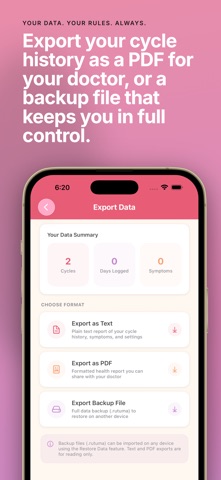Rutuma: 经期排卵追踪 screenshot