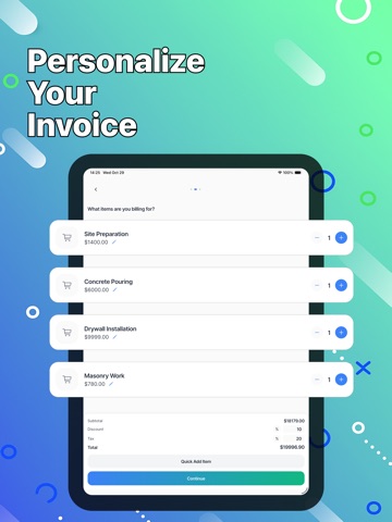 Invoice And Receipt Maker iPad screenshot