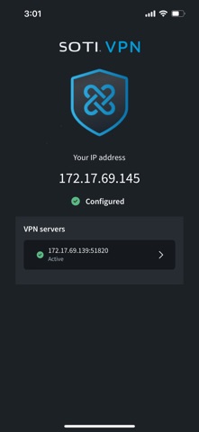 SOTI VPN iPhone screenshot