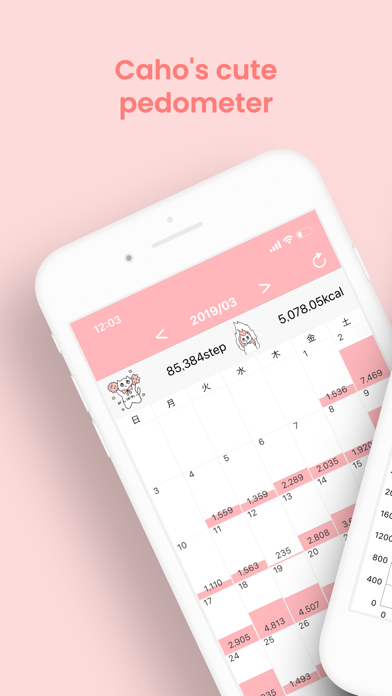 Caho's cute pedometer Screenshot