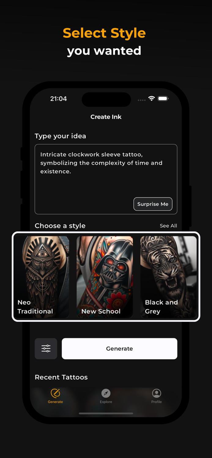 AI Tattoo Generator CreateINK