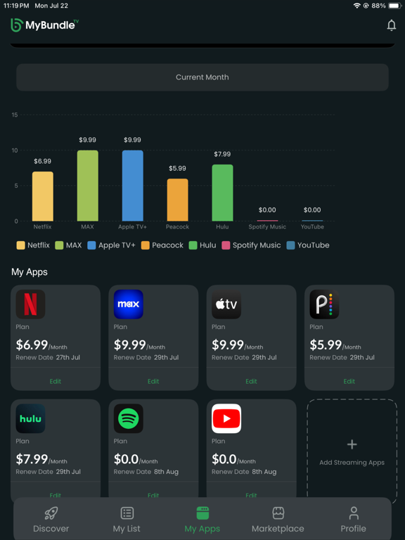 MyBundle - What to Stream iPad screenshot 3 - Entertainment app