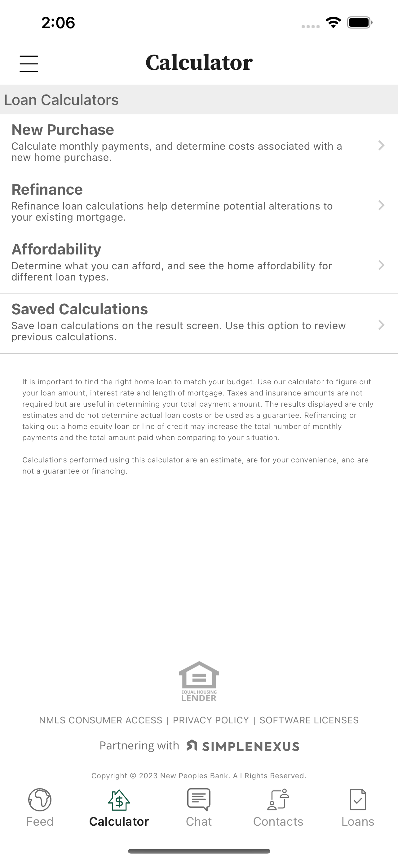 New Peoples Bank Mortgage screenshot 2