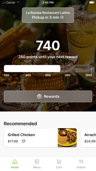 Screenshot 1 of La Rumba Restaurant Latino App