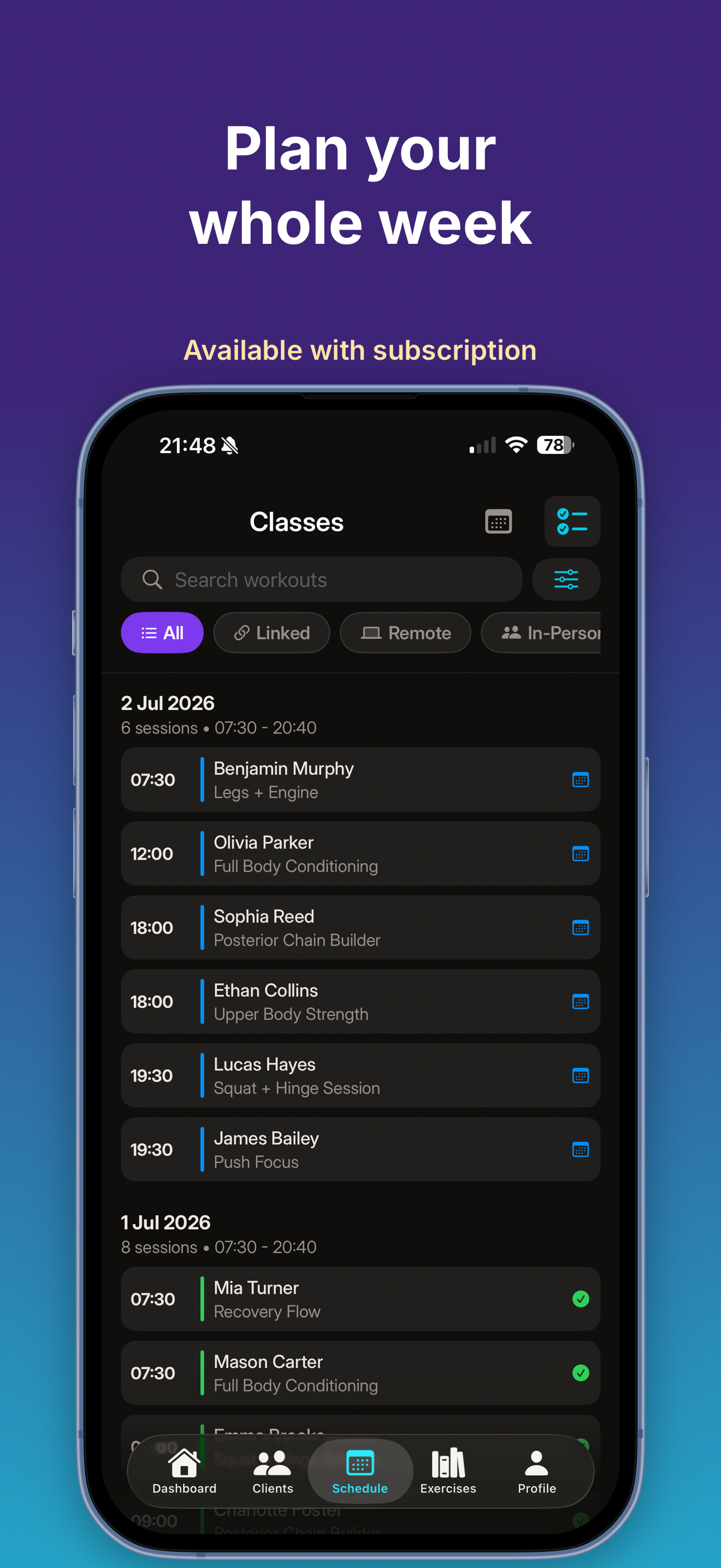 FitLinkPro: Coach & Clients screenshot 7