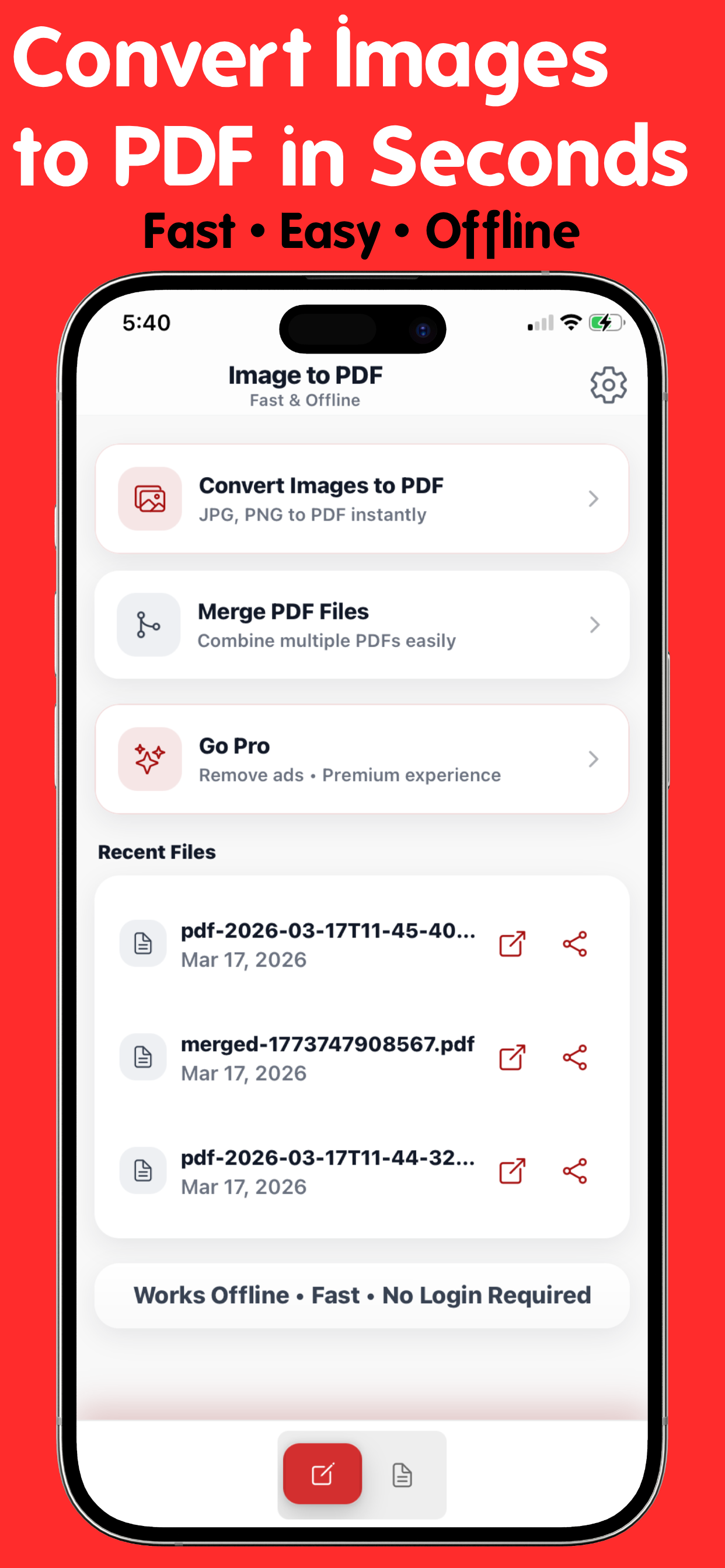 Image to PDF : Merge PDF