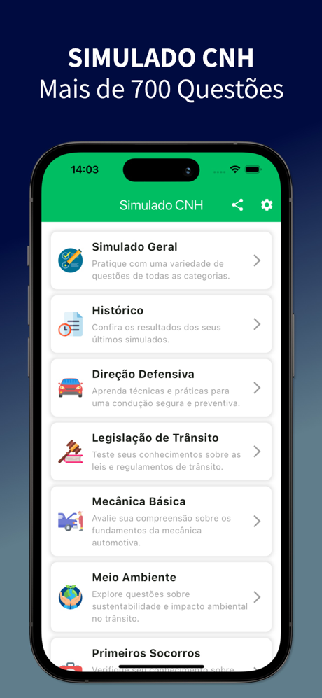 Simulado CNH: Prova 2026 screenshot 1