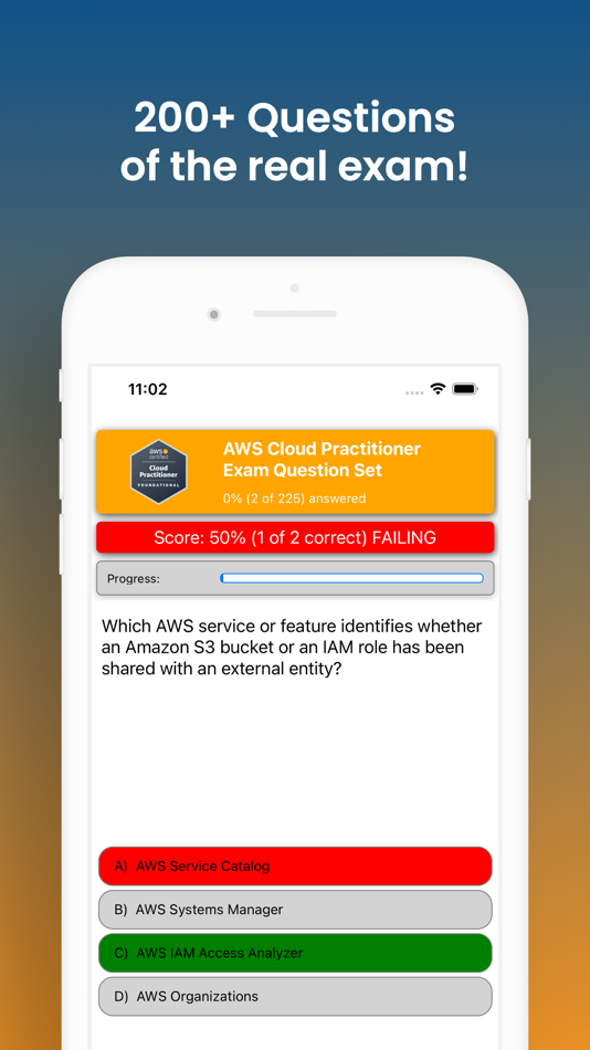 #3. AWS Cloud Practitioner Test (iOS) 来自: Koray Salman
