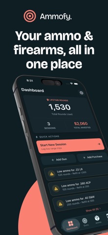 Ammofy - Gun & Ammo Tracker iPhone screenshot