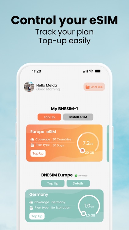 BNESIM: 5G eSIM Data profiles screenshot-5