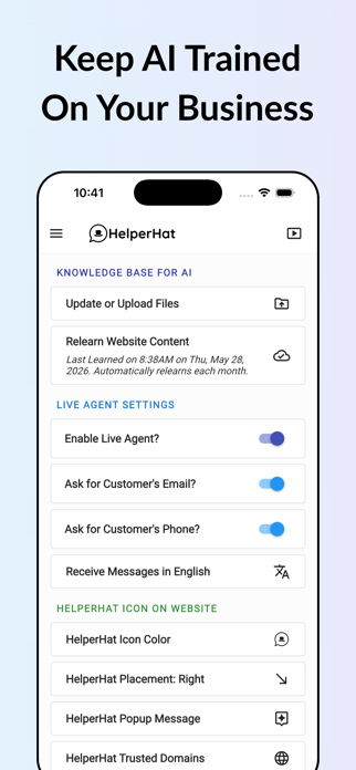 HelperHat - Live Chat Support Screenshot 3 of 6