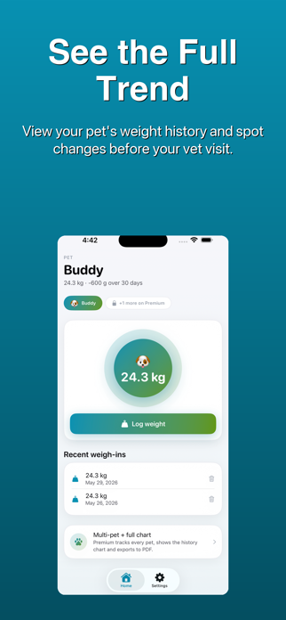 Pet Weight Tracker - Log Screenshot 2 of 5