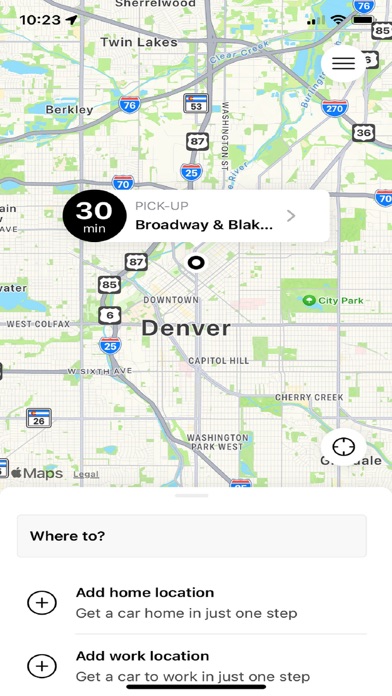 Odin RideShare iPhone screenshot 2 - Travel app