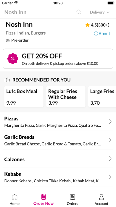 Nosh Inn Leeds. Screenshot